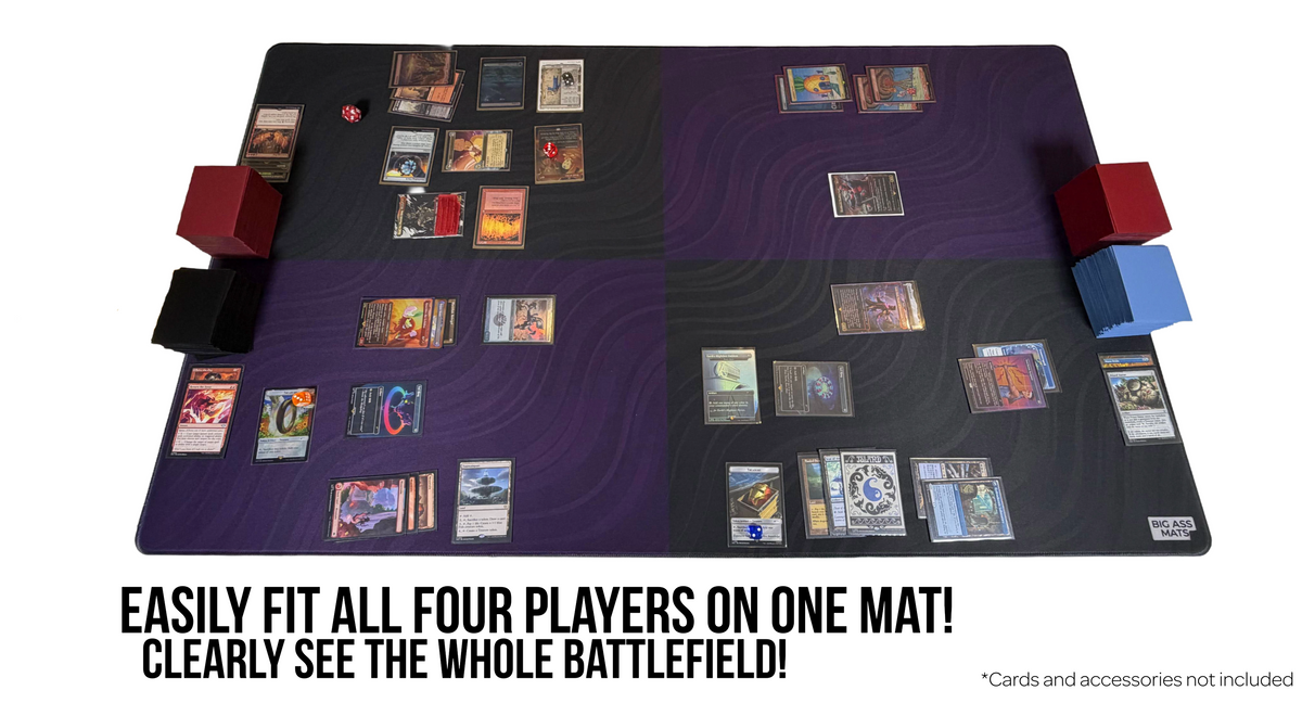 BIG ASS MATS 4 Player MTG Playmat - Purple Stealth