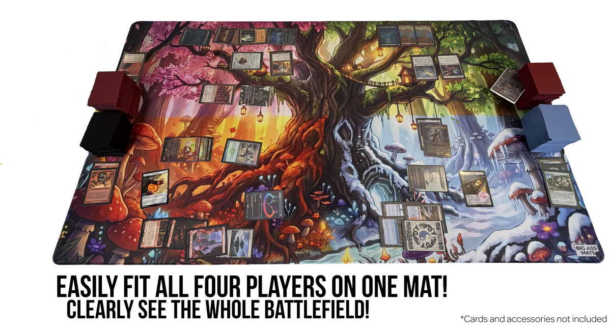 BIG ASS MATS 4 Player MTG Playmat - Anime Tree